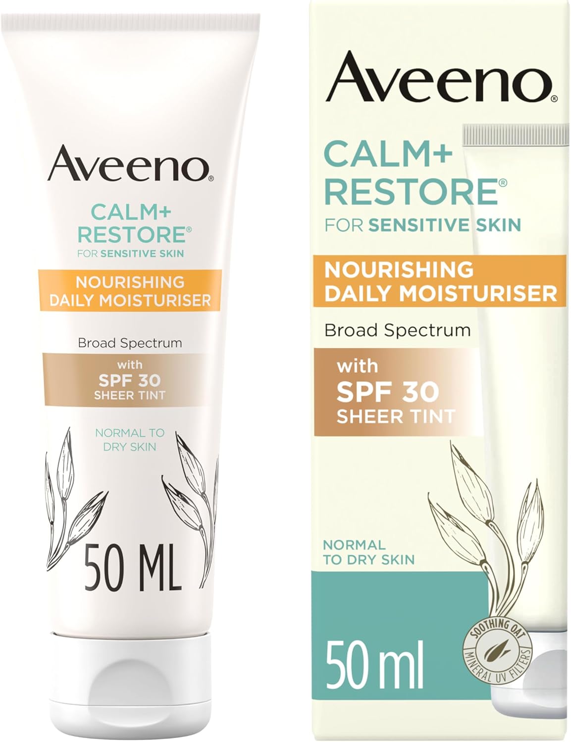 AVEENO Face CALM+RESTORE Nourishing Daily Moisturiser with SPF30 50ml