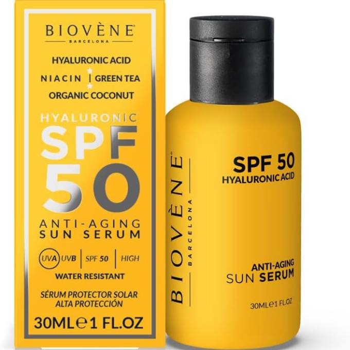 Biovene Hyaluronic Anti-Aging Moisturising Sun Serum - SPF50 30ml